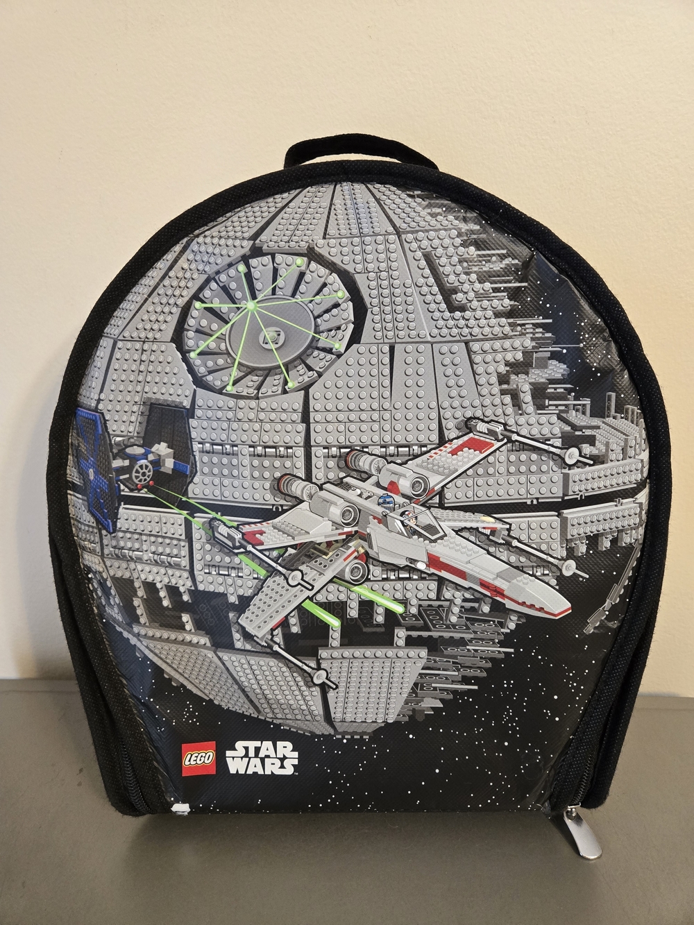 2012 LEGO Star Wars ZipBin Death Star & X-Wing Storage Carrying Case Playmat